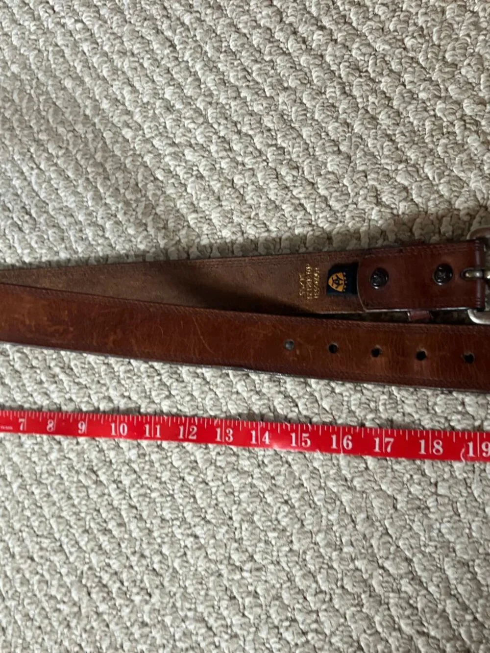 Ariat Triple Stitch Brown Leather Belt 38